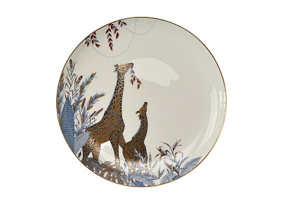 Тарелка PLATE 3 TRO (Белый/голубой)