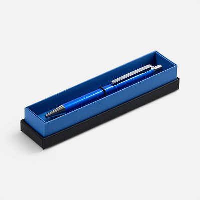 Ручка шариковая Arvent Glossy в футляре, синяя (Синий)