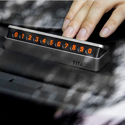 Автовизитка bcase TITA Temporary Parking Card, черный