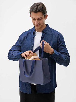 Пакет бумажный Manilla M, синий