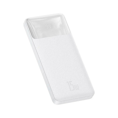 ПЗУ Baseus Bipow Digital Display 10000 mAh 15W Overseas Edition, белый