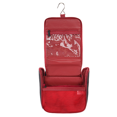 Несессер TORBER, дорожный, чёрный/бордовый, полиэстер 300D, 20 х 18 х 8 см