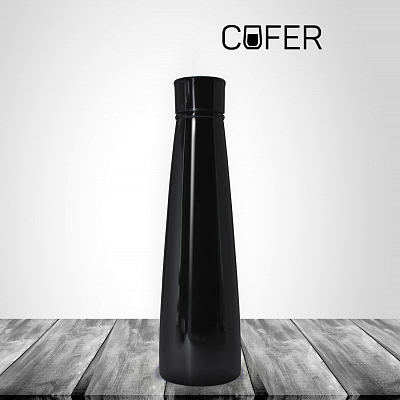 Термобутылка для напитков N-shape (черный) (Чёрный)