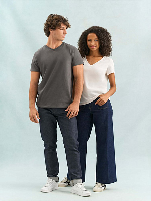 Футболка женская Regent Women с V-образным вырезом, молочно-белая