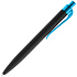 Ручка шариковая Prodir QS01 PRT-T Soft Touch, черная с голубым - Фото 3