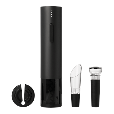 Набор для вина с электрическим штопором Sacramento, черный (Чёрный)