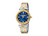 Корпус- комбинированный (стальной/желтое золото), циферблат- синий, крепление- стальной/желтое золото