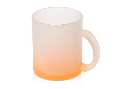 Стеклянная матовая кружка с градиентом для сублимации Омбре (Оранжевый)