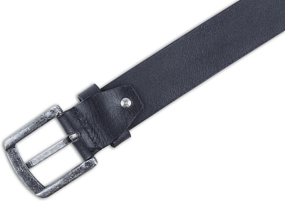 Ремень KLONDIKE Creek, односторонний, натуральная воловья кожа, цвет чёрный, 120 х 4 см