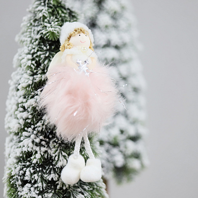 Новогоднее украшение рождественский ангел Брайтенс  (Розовый)