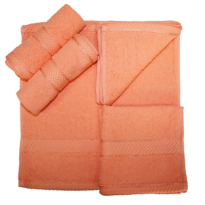 Комплект салфеток махровых LAKE 6 (Персиковый)