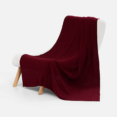 Плед Tressa, темно-красный (Красный)