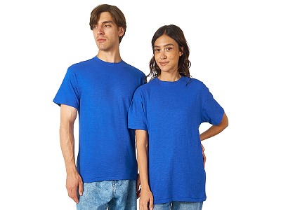 Футболка из текстурного джерси Portofino, унисекс (Классический синий)