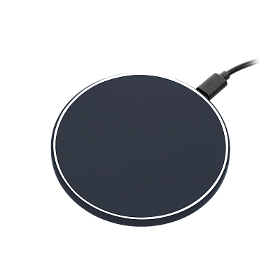 Беспроводное зарядное устройство с подсветкой 15W Auris, синее (Синий)