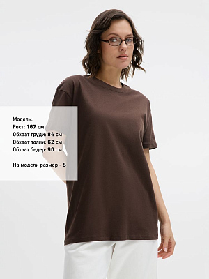 Футболка унисекс Regent 150, темно-коричневая (шоколад)