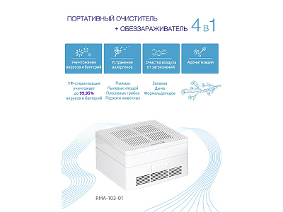 Многофункциональный очиститель, обеззараживатель 4 в 1