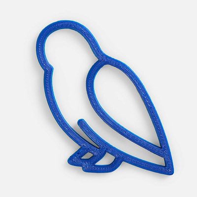 Подвеска «Сова», 3D-печать, синяя (Синий)