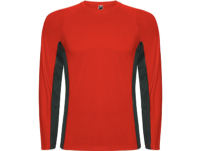 Футболка с длинным рукавом Shanghai мужская (Красный/графитовый)