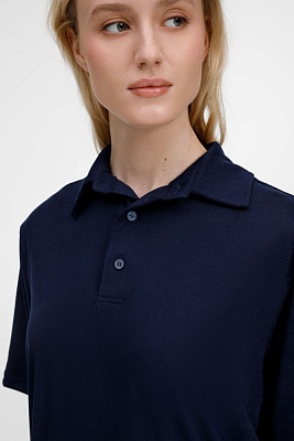 Рубашка поло унисекс Senti, темно-синяя