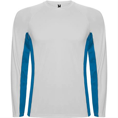 Спортивная футболка SHANGHAI L/S мужская, БЕЛЫЙ/КОРОЛЕВСКИЙ СИНИЙ L (Белый/королевский синий)