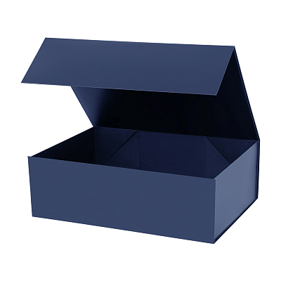 Подарочная коробка-трансформер средняя, синяя (Синий)