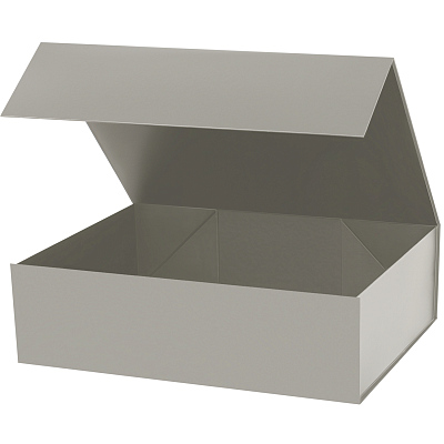 Подарочная коробка-трансформер большая, серая (Серый)