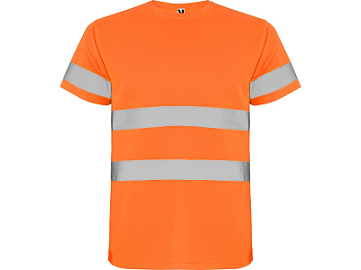 Футболка со светоотражающими полосами Delta, мужская (Неоновый оранжевый)