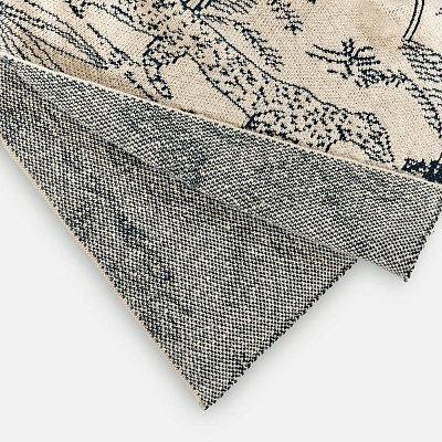 Плед Savanna, белый с синим