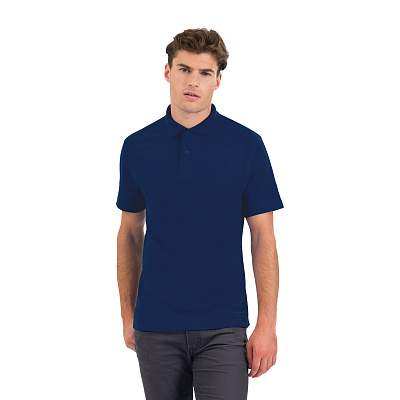 Футболка теннисная ID.001, ярко-зеленый (Тёмно-синий)