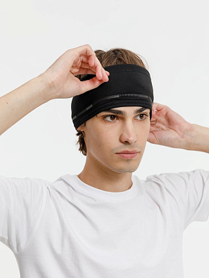 Спортивная повязка утепленная Jogge, черная (Чёрный)