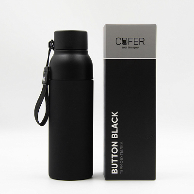 Термобутылка Button Black (черный)