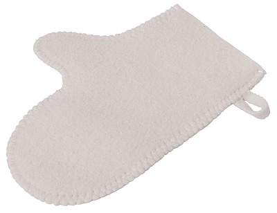 Рукавица для бани и сауны Healing (Белый)