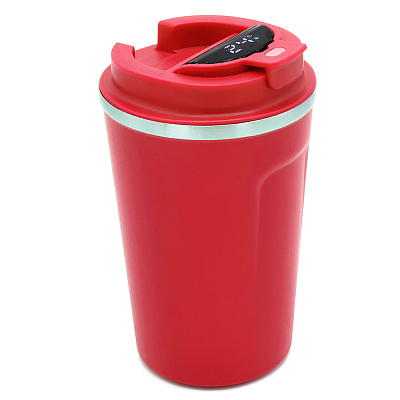 Термокружка Moon с дисплеем, 380мл, красная (Красный)