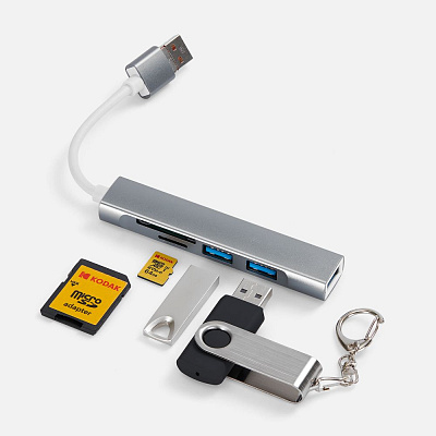 USB-хаб Slotto  (Серый)