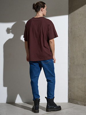 Футболка Oversize Premium, коричневая (шоколад)