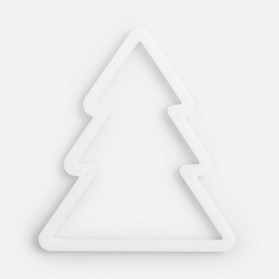 Подвеска «Елочка», 3D-печать, белая (Белый)