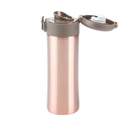 Термокружка Stinger, 0,35 л, сталь/пластик, бронзовый глянцевый, 8,4 x 7 x 21,2 см