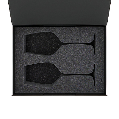 Ложемент под 2 бокала для вина (рифленое стекло) в среднюю коробку-трансформер (арт. 695721) (Серый)