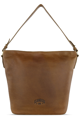 Сумка через плечо KLONDIKE RUSH «Samantha», натуральная кожа в коньячном цвете, 40 х 32,5 х 15,5 см (Коричневый)