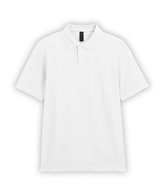 Футболка поло SOFTSTYLE ADULT DOUBLE PIQUE, КРАСНЫЙ S (Белый)