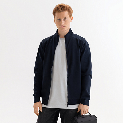 Толстовка на молнии ASTIN темно-синяя, размер XXL (Синий)