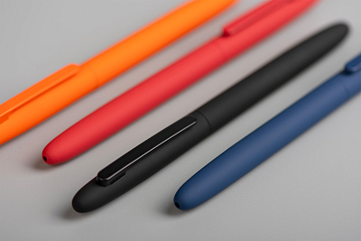 Ручка шариковая "Vega", покрытие soft touch, оранжевый