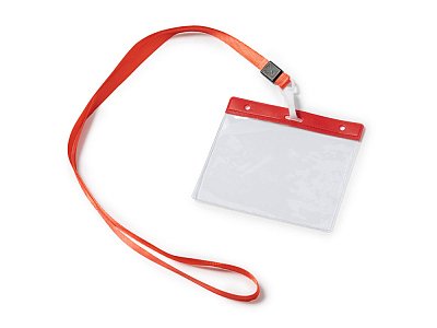 Ланъярд POMEL с карабином и бейджем (Красный)