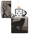 Зажигалка ZIPPO Wolves Design с покрытием Black Ice®, латунь/сталь, чёрная, глянцевая, 38x13x57 мм - Фото 5