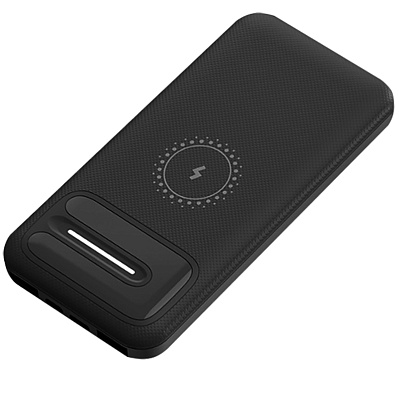 Внешний аккумулятор Odyssey, 10000 mAh с беспроводной зарядкой  (Черный)