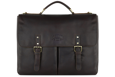 Портфель KLONDIKE RUSH «Louis»,натуральная кожа в темно-коричневом цвете, 40 х 30 х 10 см (Коричневый)