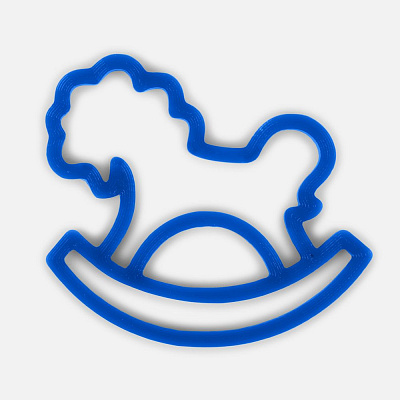 Подвеска «Лошадка-качалка», 3D-печать, синяя (Синий)