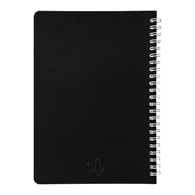 Блокнот на двойной пружине HELIX, 143 х 205 мм, черный с белым, блок в линейку