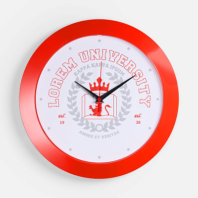 Часы настенные Vivid Large, красные (Красный)