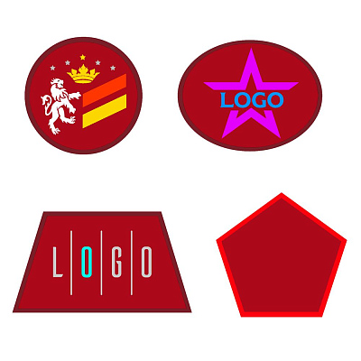 Шеврон из габардина Gabo L  (Красный)